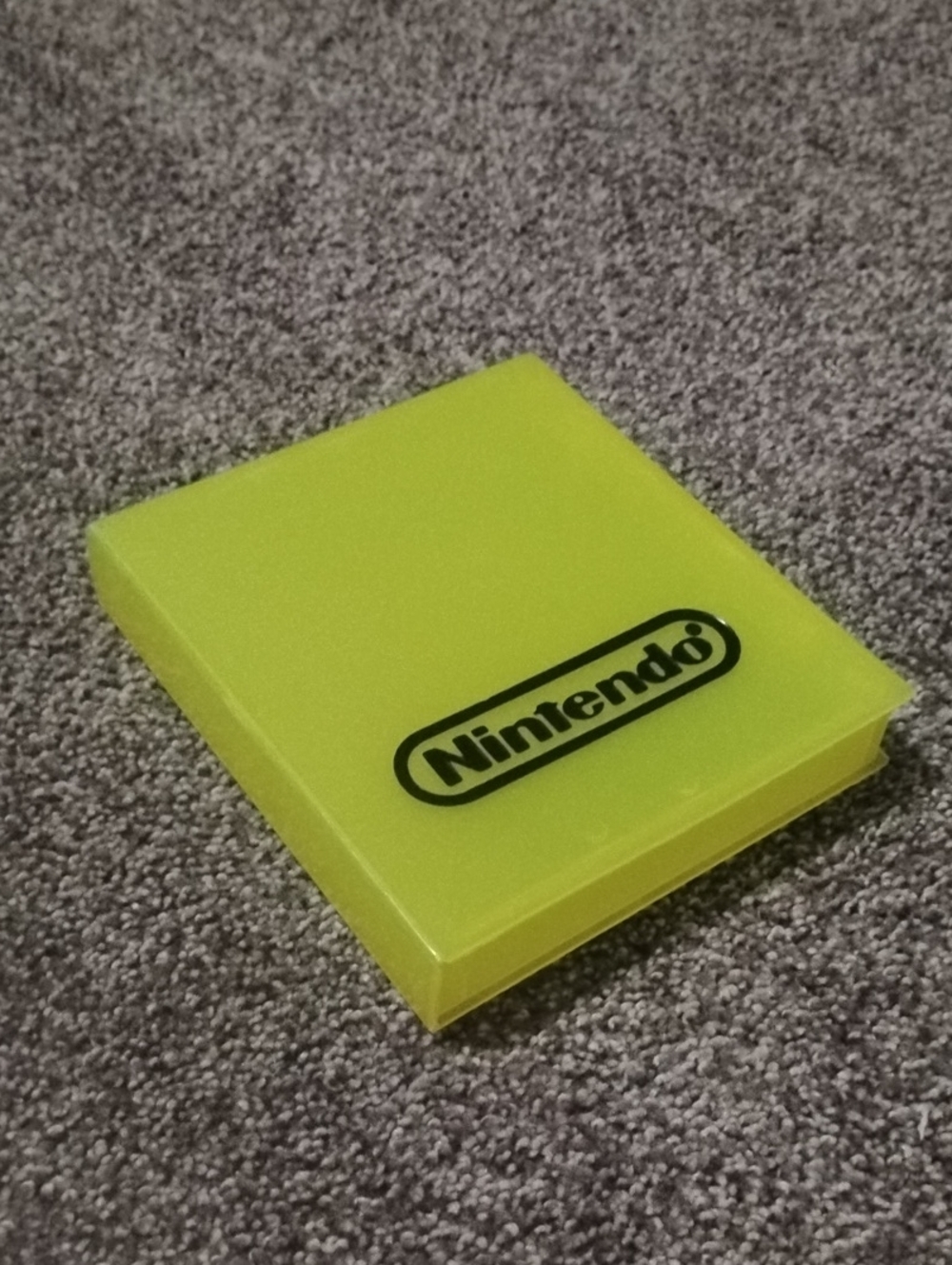 Vintage Nintendo Neon Yellow Game Case